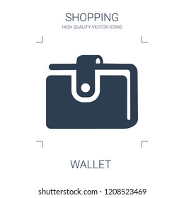 wallet icon. high quality filled wallet icon on white background. from shopping collection flat trendy vector wallet symbol. use for web and mobile