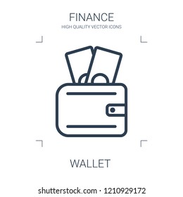 wallet icon. high quality line wallet icon on white background. from finance collection flat trendy vector wallet symbol. use for web and mobile