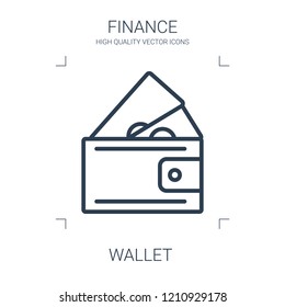 wallet icon. high quality line wallet icon on white background. from finance collection flat trendy vector wallet symbol. use for web and mobile