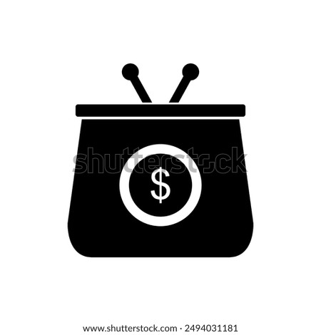 Wallet icon illustrated on background
