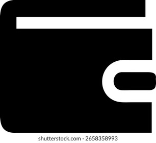 A wallet icon illustration featuring a clean and modern design, suitable for representing financial transactions, digital payments, or e-commerce concepts.