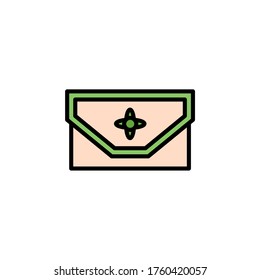 wallet icon illustration in filled outline