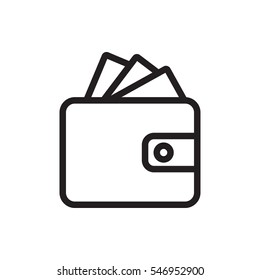 Wallet icon illustration isolated vector sign symbol