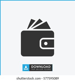 Wallet icon illustration isolated vector sign symbol