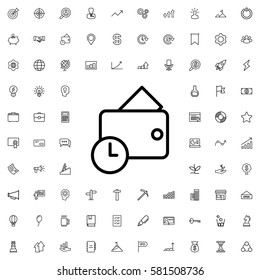 wallet  icon illustration isolated vector sign symbol. Startup icons set.