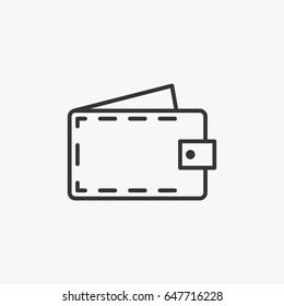 Wallet  icon illustration isolated vector sign symbol