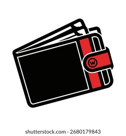 Icono de la cartera Ilustración Asegure sus finanzas con este Diseño gráfico simple y limpio

