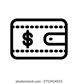Plantilla de diseño de Vector de ilustración de icono de billetera
