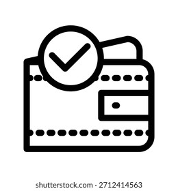 Plantilla de diseño de Vector de ilustración de icono de billetera