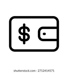 Plantilla de diseño de Vector de ilustración de icono de billetera