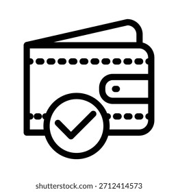 Plantilla de diseño de Vector de ilustración de icono de billetera
