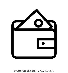 Plantilla de diseño de Vector de ilustración de icono de billetera