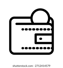Plantilla de diseño de Vector de ilustración de icono de billetera