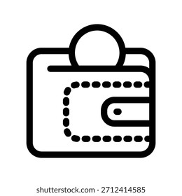 Plantilla de diseño de Vector de ilustración de icono de billetera