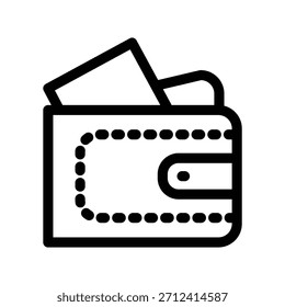 Plantilla de diseño de Vector de ilustración de icono de billetera