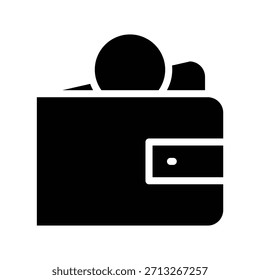Plantilla de diseño de Vector de ilustración de icono de billetera