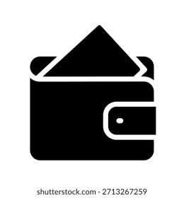Plantilla de diseño de Vector de ilustración de icono de billetera