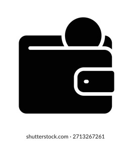 Plantilla de diseño de Vector de ilustración de icono de billetera