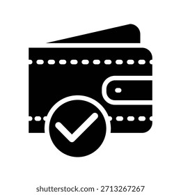Plantilla de diseño de Vector de ilustración de icono de billetera