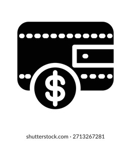 Plantilla de diseño de Vector de ilustración de icono de billetera