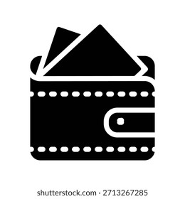 Plantilla de diseño de Vector de ilustración de icono de billetera