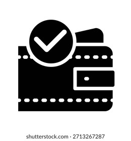 Plantilla de diseño de Vector de ilustración de icono de billetera