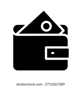 Plantilla de diseño de Vector de ilustración de icono de billetera