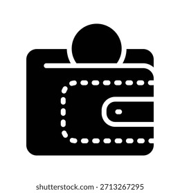 Plantilla de diseño de Vector de ilustración de icono de billetera
