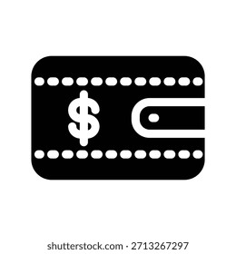Plantilla de diseño de Vector de ilustración de icono de billetera