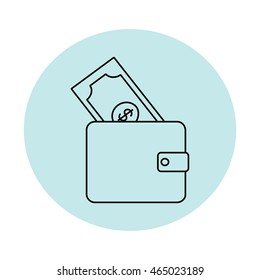 Wallet icon illustration vector outline