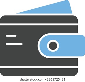 Icono de cartera. Adecuado para aplicaciones móviles.