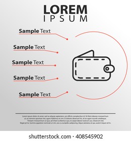 wallet icon. infographics template