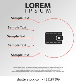 wallet icon. wallet infographics template
