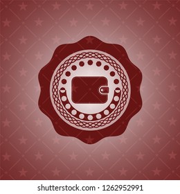 wallet icon inside badge with red background