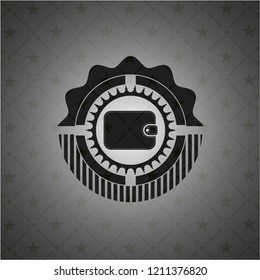 wallet icon inside black emblem. Vintage.