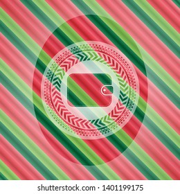 wallet icon inside christmas style badge..