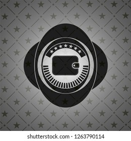 wallet icon inside dark emblem
