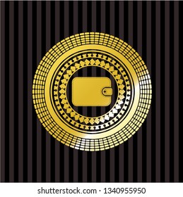 wallet icon inside gold badge or emblem