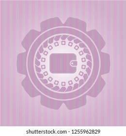 wallet icon inside pink icon or emblem