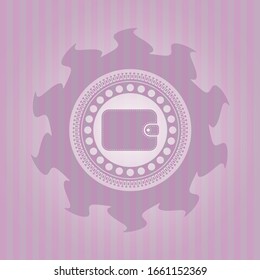 wallet icon inside pink icon or emblem