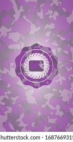 wallet icon inside pink and purple camo texture