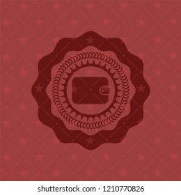 wallet icon inside red emblem