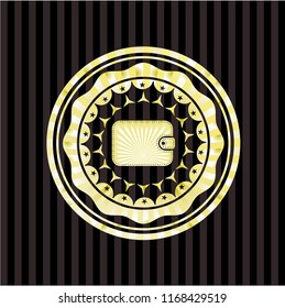wallet icon inside shiny badge