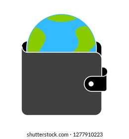 wallet icon - wallet isolate, online payment illustration - Vector wallet