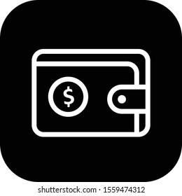 Wallet  icon isolated on abstract background
