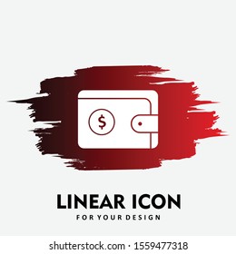 Wallet  icon isolated on abstract background
