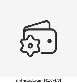 Wallet icon isolated on background. Payment settings symbol modern, simple, vector, icon for website design, mobile app, ui. Vector Illustration