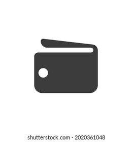 Symbol für die digitale Brieftasche einzeln auf Schwarz-Weiß-Vektorgrafik