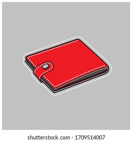 Wallet Icon isolated on grey background. Wallet symbol for web site design, logo, app, UI.