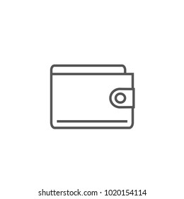 Wallet icon isolated on white background. Trendy wallet icon in flat style. Template for app, ui and logo, vector illustration, eps 10
